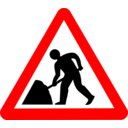 Roadsign Man W Umbrella