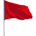 download Red Flag clipart image with 0 hue color