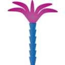 download Palm clipart image with 180 hue color