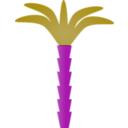 download Palm clipart image with 270 hue color