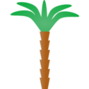 download Palm clipart image with 0 hue color