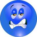 download Annoyed Smiley Emoticon clipart image with 180 hue color