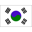 download South Korean Flag clipart image with 270 hue color