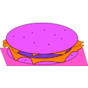 download Hamburger clipart image with 270 hue color