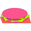 download Hamburger clipart image with 315 hue color