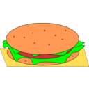 download Hamburger clipart image with 0 hue color