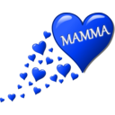 download Cuore Per La Festa Della Mamma Con Una Scia Di Cuoricini clipart image with 225 hue color