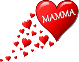 Cuore Per La Festa Della Mamma Con Una Scia Di Cuoricini