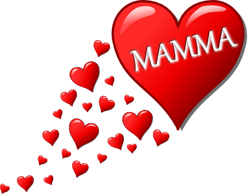 Cuore Per La Festa Della Mamma Con Una Scia Di Cuoricini