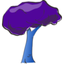 download Tree clipart image with 180 hue color