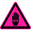 download Nsfw Warning clipart image with 270 hue color