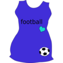 download Football clipart image with 180 hue color