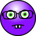 download Emoticons Nerd Face clipart image with 225 hue color