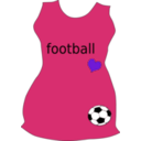 download Football clipart image with 270 hue color