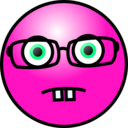 download Emoticons Nerd Face clipart image with 270 hue color