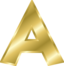 Effect Letters Alphabet Gold