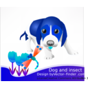 download Free Vector Dog clipart image with 180 hue color