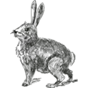 download Rabbit clipart image with 90 hue color