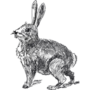 download Rabbit clipart image with 225 hue color