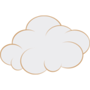 download Cloud clipart image with 180 hue color