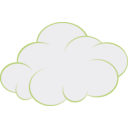 download Cloud clipart image with 225 hue color