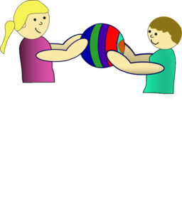 Children Sharing A Ball