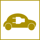 download Eco Green Car Icon clipart image with 315 hue color