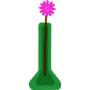 download Flower In Vase clipart image with 270 hue color