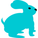 download Bunny clipart image with 135 hue color