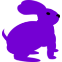download Bunny clipart image with 225 hue color