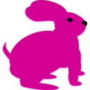 download Bunny clipart image with 270 hue color