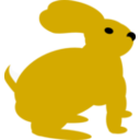 download Bunny clipart image with 0 hue color