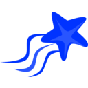 download Star clipart image with 180 hue color