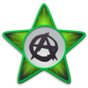 download Anarchist Star clipart image with 90 hue color