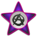 download Anarchist Star clipart image with 270 hue color