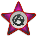 download Anarchist Star clipart image with 315 hue color