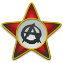 download Anarchist Star clipart image with 0 hue color