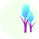 download Tulips clipart image with 180 hue color