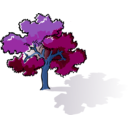 download Colored Oak Tree clipart image with 180 hue color