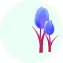 download Tulips clipart image with 225 hue color