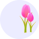 download Tulips clipart image with 315 hue color