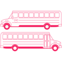 download School Busses clipart image with 315 hue color