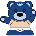 download Teddy Bear clipart image with 180 hue color