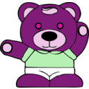 download Teddy Bear clipart image with 270 hue color