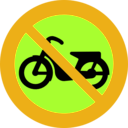 download No Mopeds Sign clipart image with 45 hue color
