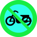 download No Mopeds Sign clipart image with 135 hue color