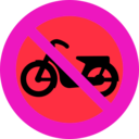 download No Mopeds Sign clipart image with 315 hue color