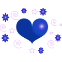 download Red Heart clipart image with 225 hue color