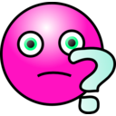 download Emoticons Question Face clipart image with 270 hue color