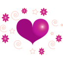 download Red Heart clipart image with 315 hue color